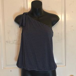 Navy striped top